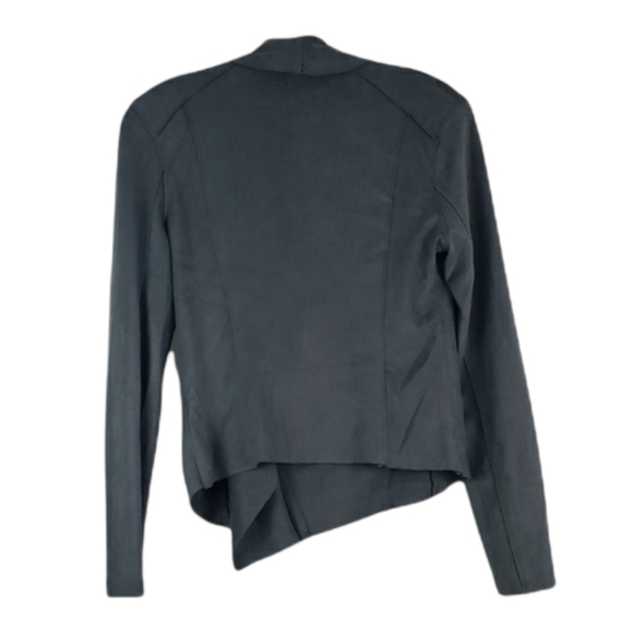 NWT Blank NYC Gray Faux Suede Drape Front Moto XS‎ - Picture 7 of 10